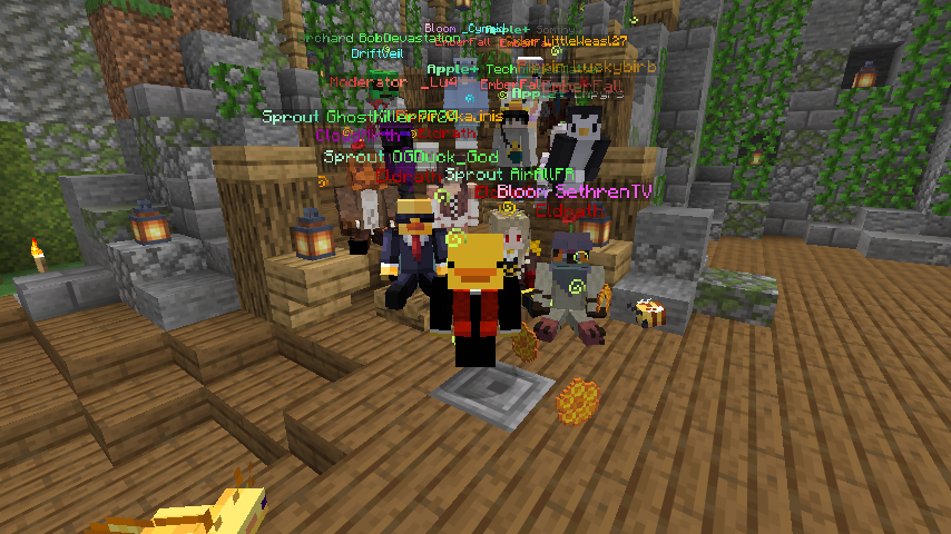 OrchardMC SMP spawn with players gathered